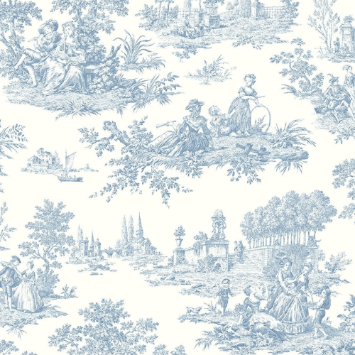 Chateau Toile Peel and Stick Vinyl Wallpaper Roll, Satin Finish