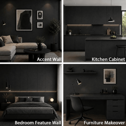 Matte Peel and Stick Vinyl Wallpaper, Waterproof Self-Adhesive Contact Paper for Furniture & Walls