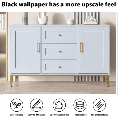 Matte Peel and Stick Vinyl Wallpaper, Waterproof Self-Adhesive Contact Paper for Furniture & Walls