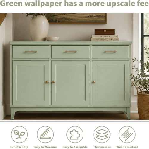 Matte Peel and Stick Vinyl Wallpaper, Waterproof Self-Adhesive Contact Paper for Furniture & Walls