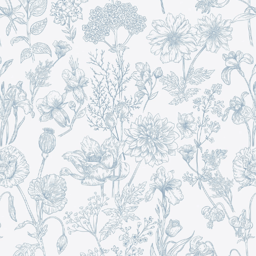 Modern Boho Floral Peel and Stick Vinyl Wallpaper, Removable Self-Adhesive Contact Paper Roll