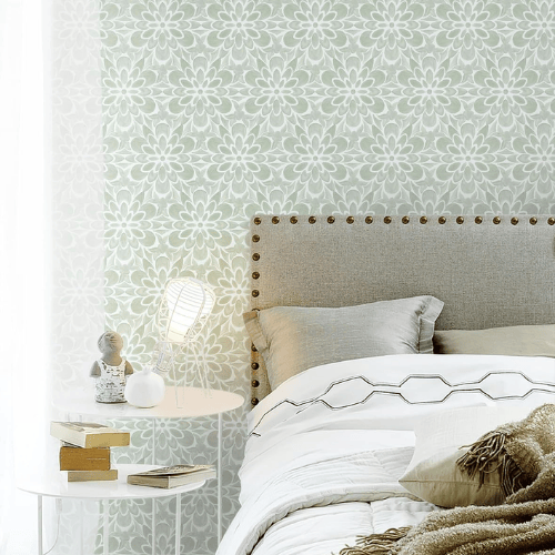 Modern Boho Floral Peel and Stick Vinyl Wallpaper, Removable Self-Adhesive Contact Paper Roll