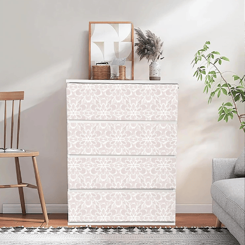 Modern Boho Floral Peel and Stick Vinyl Wallpaper, Removable Self-Adhesive Contact Paper Roll