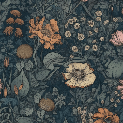 Vintage Floral Peel and Stick Vinyl Wallpaper, Removable Self-Adhesive Contact Paper Roll