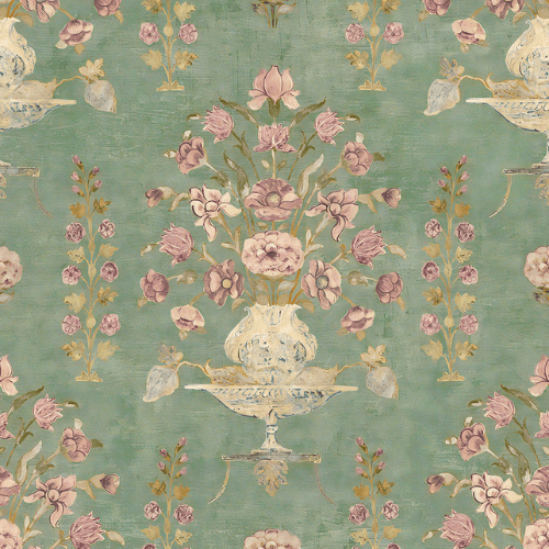 Vintage Floral Peel and Stick Vinyl Wallpaper, Removable Self-Adhesive Contact Paper Roll