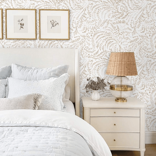 Boho Floral Peel and Stick Vinyl Wallpaper Roll, Removable Self-Adhesive Contact Paper