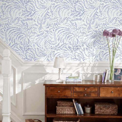 Boho Floral Peel and Stick Vinyl Wallpaper Roll, Removable Self-Adhesive Contact Paper