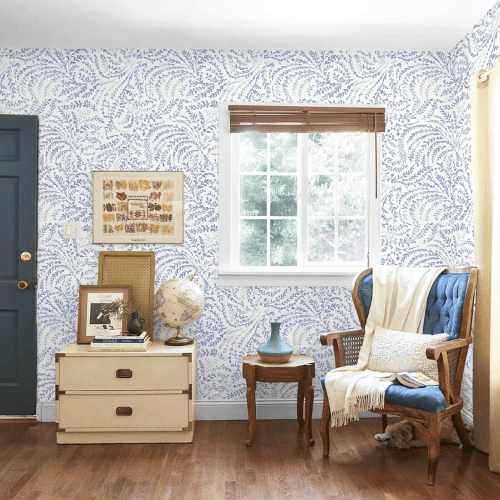 Boho Floral Peel and Stick Vinyl Wallpaper Roll, Removable Self-Adhesive Contact Paper