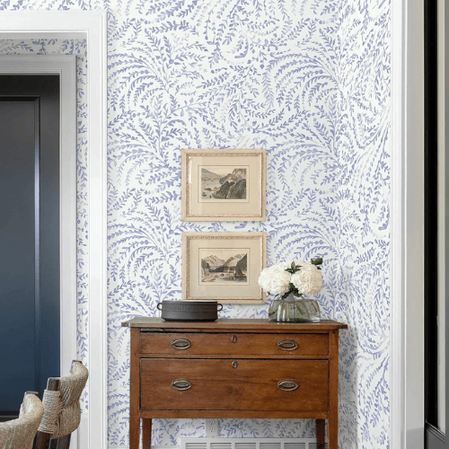 Boho Floral Peel and Stick Vinyl Wallpaper Roll, Removable Self-Adhesive Contact Paper