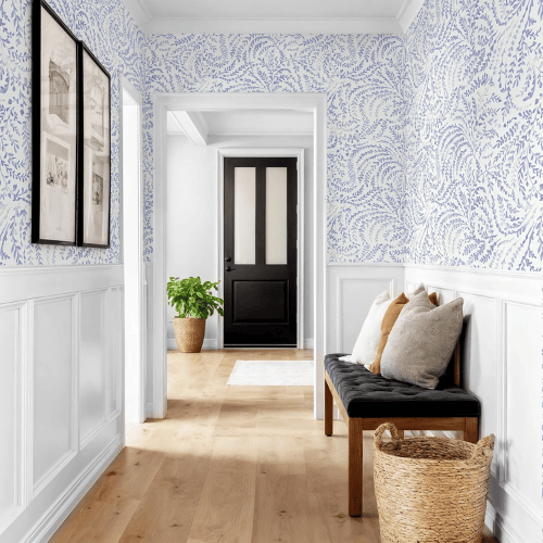 Boho Floral Peel and Stick Vinyl Wallpaper Roll, Removable Self-Adhesive Contact Paper