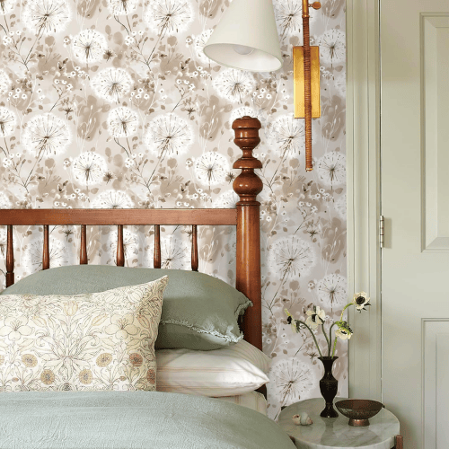 Floral Peel and Stick Vinyl Wallpaper Roll