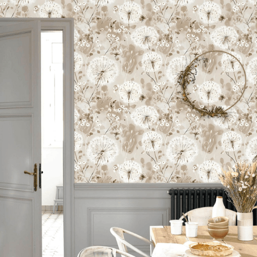Floral Peel and Stick Vinyl Wallpaper Roll