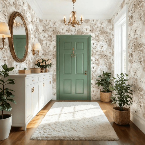 Floral Peel and Stick Vinyl Wallpaper Roll