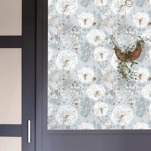 Floral Peel and Stick Vinyl Wallpaper Roll