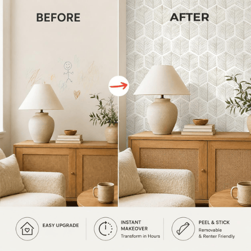 Modern Geometric Boho Peel and Stick Wallpaper