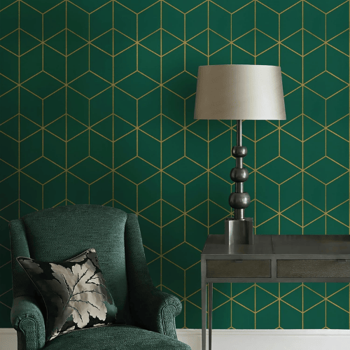 Modern Striped Geometric Peel and Stick Wallpaper
