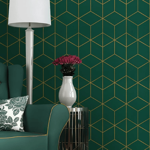 Modern Striped Geometric Peel and Stick Wallpaper