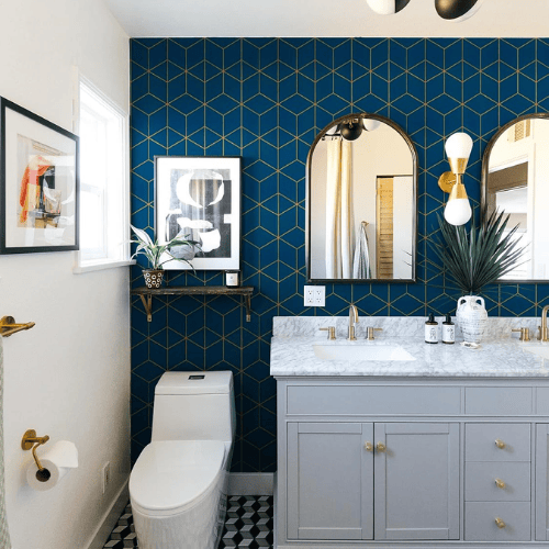 Modern Striped Geometric Peel and Stick Wallpaper