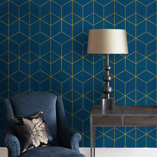Modern Striped Geometric Peel and Stick Wallpaper