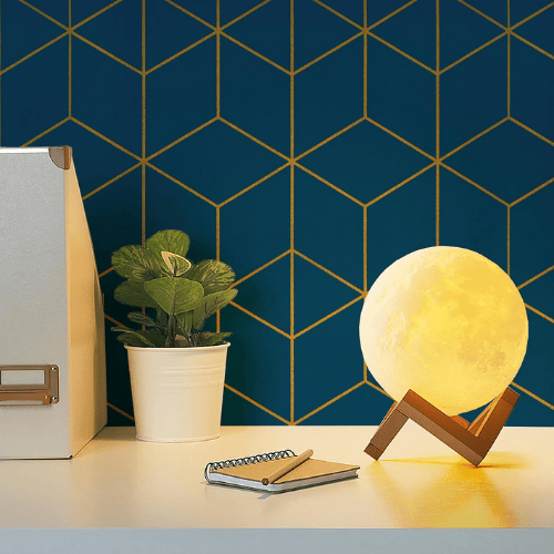 Modern Striped Geometric Peel and Stick Wallpaper