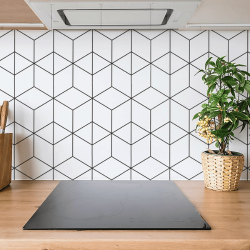 Modern Striped Geometric Peel and Stick Wallpaper